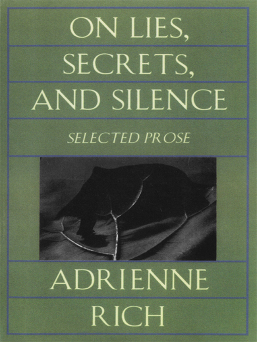 Cover image for On Lies, Secrets, and Silence